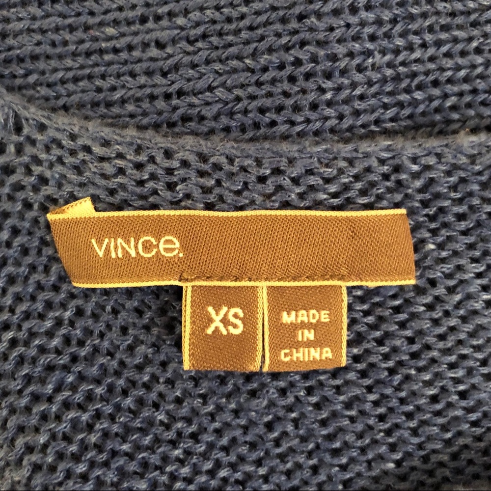 Vince blue long sleeve linen sweater XS - Picture 3 of 7